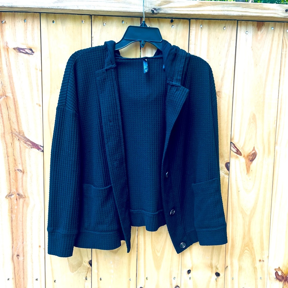 Torrid Black Waffle Hoodie